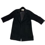 Neiman Marcus Vintage 100% Camel Hair Black Swing Coat Classic Long Medium Photo 13