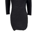Bec & Bridge Textured Bodycon Mini Dress Ribbed Long Sleeve Black Size US 4 Photo 3