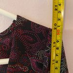 Modcloth  Lightweight Paisley Black Red Flowy Long Sleeve Top Women's size Medium Photo 6