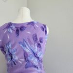American Vintage Vintage Y2K Studio I Lilac Blue Floral Sleeveless Lined Midi Dress 14 Photo 5