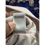 Vintage 90s Lacy Blue Embellished Sequin Paisley Print Dress Party Cocktail SzM Size M Photo 10