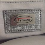 Talbots Small Silver Leather  Clamshell Purse Bag Photo 6