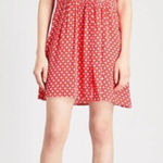 Ba&sh Charlie Dress Wrap Crepe Short Sleeve Floral Print Red White Size 2 US 8 Photo 0