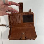 Valenca Holland Brown Woven Distressed Leather Wallet Credit Card ID Holder Photo 6