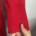 Halogen Nordstrom Red Pepper Long Open Front Knit Cardigan Sweater Linen blend S Photo 5