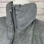 Old Navy Herringbone Heather Gray Fleece Lined Puffer Vest. Like new. Fleece lined pockets. Collar can be worn up or down. Very warm.  24.5” long 17.5” bust approximately Photo 1