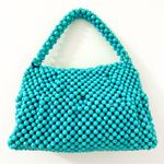 Mademoiselle Vintage Beaded Bag Handbag Purse Teal Turquoise Blue Photo 2