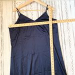 EXPRESS Navy Blue Satin Sleeveless Slip Maxi Dress Large Photo 5