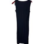 Loft  Asymmetrical V Neck Pullover Dress Black Womens 8 Photo 1