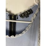 POL  Women's Medium‎ Blue Sleeveless shirt Casual Lace Trim Detail Flapper Style Photo 1