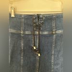 Free People NWT denim lace up skirt size 0 97 % cotton Photo 4