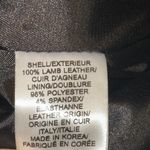 Milly Italian Lamb Leather Straight Leg Stretchy Pants Photo 7