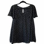 Torrid Black Sailboat Confetti Print Strappy Front Blouse Photo 1