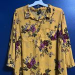 Rue 21  Yellow Sheer Floral Dress Photo 1