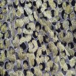 Chico's Womens Blazer Size 1 US Size8 Gold Metallic Silk Animal Print Open Front Photo 3