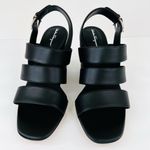 Salvatore Ferragamo Trezze 85mm Block Heel Slingback Leather Sandals Size 7 Photo 3