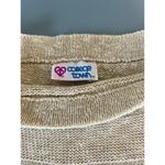 College Town womens cream sweater vest size M striped knit vintage Size M Photo 3