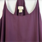 Loft NWT  Purple Spaghetti Strap Shift Mini Dress W/ Belt Loops Size Small Photo 4