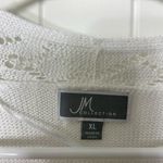 JM Collection EUC  women’s white knit drapey open‎ front cardigan sweater XL Photo 3