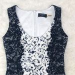 Guess  Black White Lace Bodycon Mini Dress‎ Sleeveless Short Sexy Fitted Size 0 Photo 3
