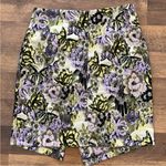 Topshop Floral Metallic Skirt Size 6 Photo 3