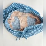 ALBION FIT  Blue Gingham Running Shorts lined sporty preppy Travel XS Photo 2