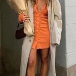 With Jean Andy Mini Dress - Maple Orange, Ruched Button-Down XS, Photo 12