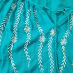 st. john's bay St. John’s Bay Embroidered Blouse Blue Size Small Photo 2