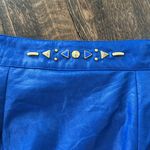Vintage Blue Midi Skirt with Embellished Waist Photo 5