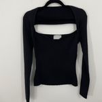 Modern Citizen NEW Hera Shrug Cutout Black Wool-Blend Sweetheart Sweater Size XL Photo 8