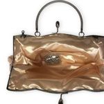 Sequined Peach Beaded Formal Clutch Purse with Crossbody Strap Photo 2