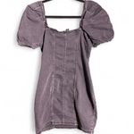 H&M Divided UK size 8 / US size 4 grey denim mini dress with puff sleeves Photo 1