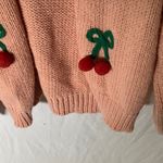 Luna Ivy: Pink Cherry Embellished Sweater Photo 7