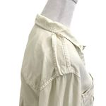 AYR Western Button Down Shirt Double Pocket Chambray Tencel Ivory size Small Photo 1