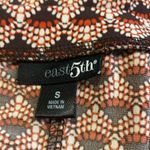 East 5th midi skirt in red brown cream pattern flounce hem flowy Photo 4