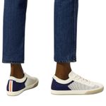 Rothy's The Lace Up Sneaker Knit Fabric Navy Orange Size 7 Limited Edition Blue Photo 1