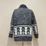 Alpaca Wool Pura Lana Columbian Cardigan Size Large Black Photo 4
