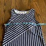 Lands' End  Womens Blue White Striped High Neck Tankini Swim Suit Top Size 8 Photo 5