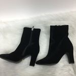 Lauren Ralph Lauren Velvet Zip Up Booties Black 6.5b Size 6.5 Photo 5