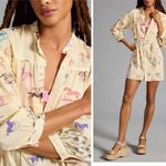MOTHER The New To Town Shirt Dress Mini Cotton Goodbye Horses Size Small NEW Photo 2