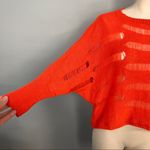 Planet Gold  Shredded Dolman Open Kit Crop Sweater Photo 2