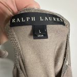 Ralph Lauren Black Label Cashmere Silk Beaded Taupe Beaded Sweater Women's Large Photo 4