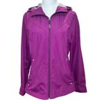 Gerry Fuchsia Hot Pink‎ Full Zip Hooded Raincoat Jacket Medium Zipped Pockets Pink Photo 1