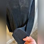 Flax by Engelhart Slinky Knit Bateau Neck Long Sleeves Black Tunic Dress Sz M Photo 3