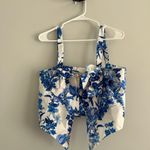Cara Cara blue floral Nancy cropper blouse Size L Photo 5