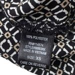 Pleione Black/Multicolor Geometric Collared Shirt Women's Size XS | 26-36 Photo 3