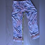 Wide Leg Palazzo Pants Pull On Snake Skin Print Floral M Pockets Elastic Tie Silver Size M Photo 10