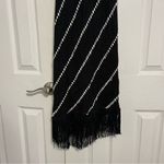 International concepts  Black & White Knit Fringe Midi Dress Photo 3