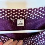 Purple Polka Dot Long Sleeve Women's Sweater Top XL Ruffles White Photo 4