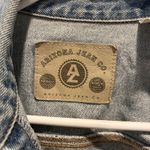 Arizona Jean Company Denim Jacket Trucker Cowboy Medium Distressed Vintage‎ 90s Blue Photo 1